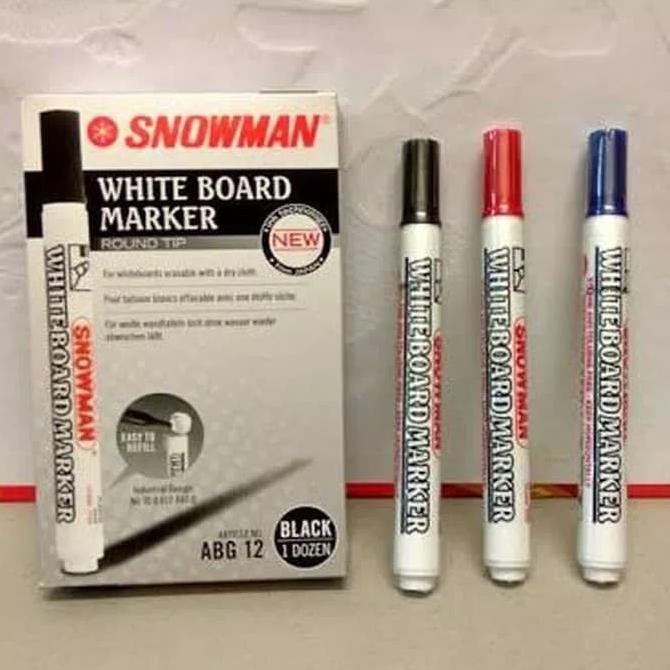 

Spidol snowman whiteboard / white board marker papan tulis ABG-12 Termurah