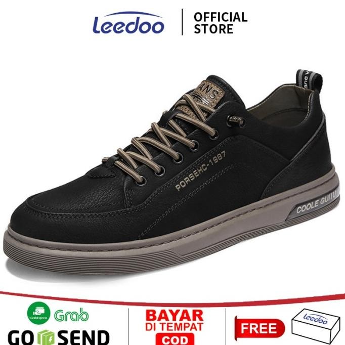 Leedoo Sepatu Casual Sneakers Pria Sepatu Formal Kulit Pria Mc421