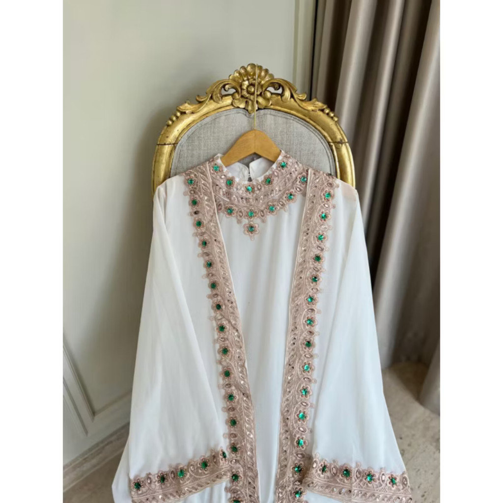 Promo  Kaftan Lebaran 2025 Kaftan Kondangan Kekinian Kaftan Terbaru Kaftan Putih Abaya Kaftan