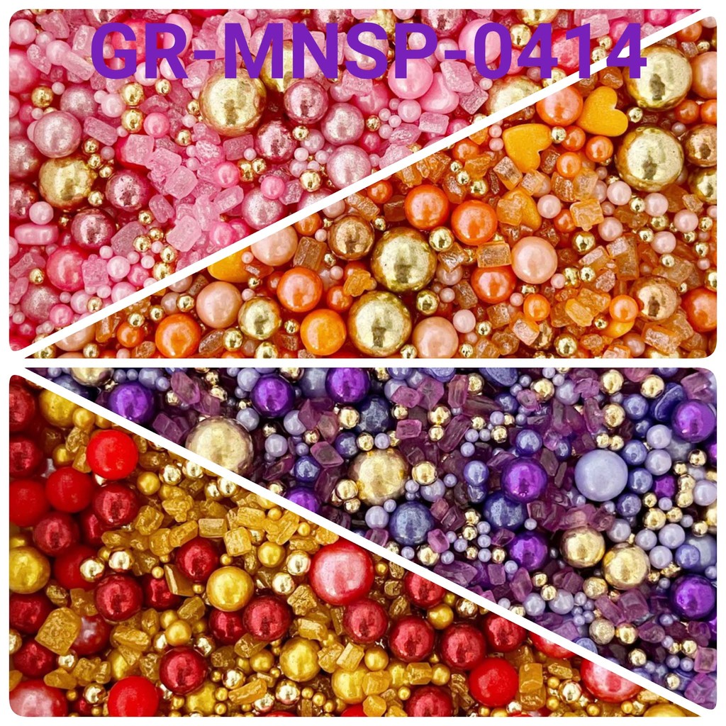 

GR-MNSP-0414 Trimit springkel sprinkles 10gr mutiara emas pink orange (SPRINKLES)