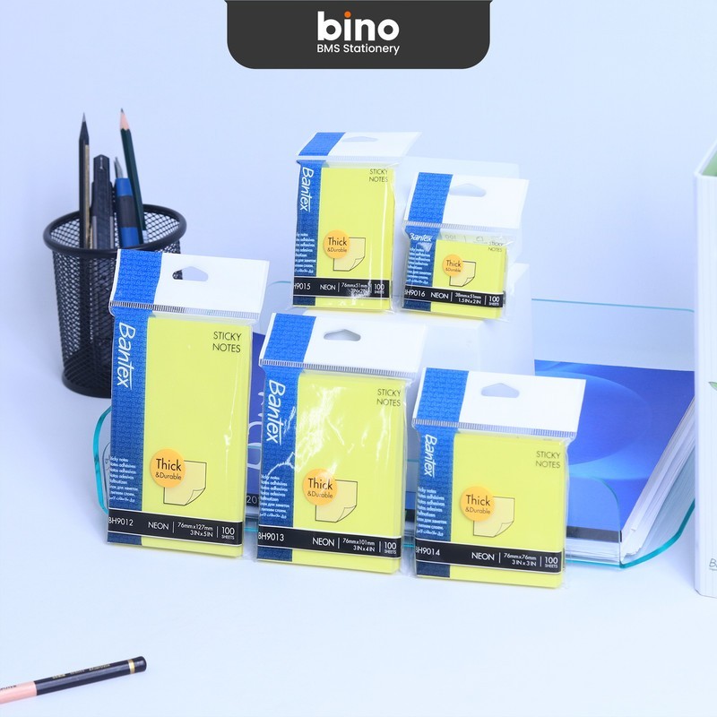 

[BMS Bekasi] Bantex Sticky Note Polos / Kertas Memo Warna Kuning Tebal dan Tahan Lama BH90XX