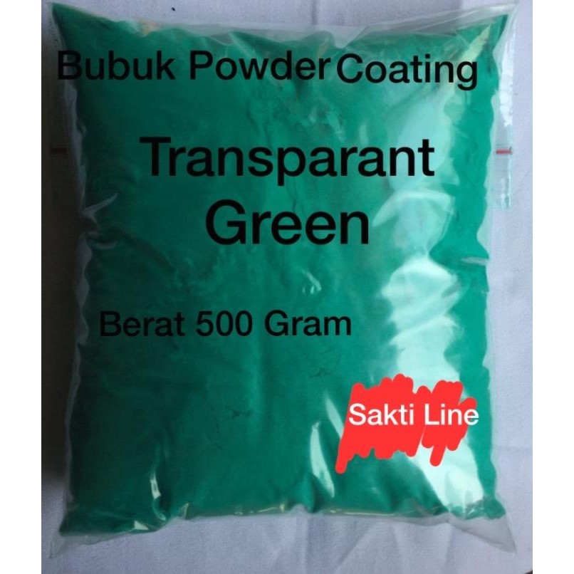 

BARU BUBUK POWDER COATING TRANSPARANT GREEN/ HIJAU - 500 GRAM