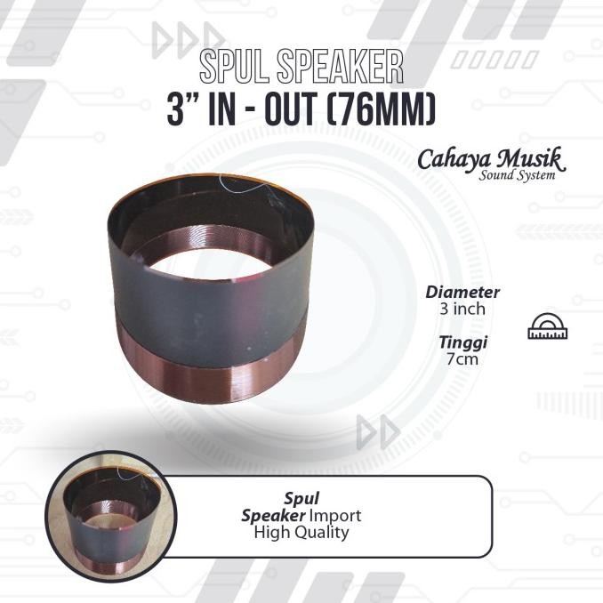 spool / voicecoil speaker ukuran 3 inch ( 76 mm) inside outside RCF Terlaris