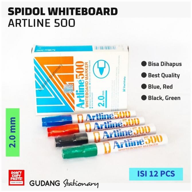 

Spidol Whiteboard Marker Artline 500 ( isi 12 piece ) Termurah