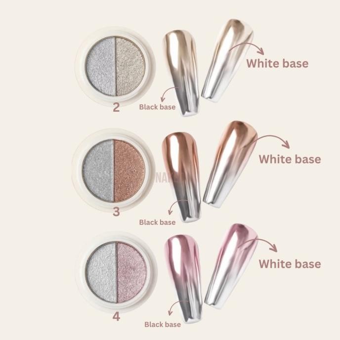 

BARU MIRROR POWDER CHROME OMBRE PREMIUM NAIL ART