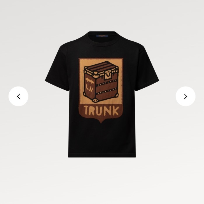 Tshirt Kaos Pria Man LV Louis Vuitton Graphic Short Sleeved Crewneck Multicolor