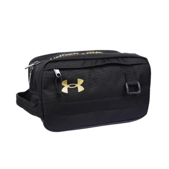 Tas golf pouch UA Under Armour Contain Travel Kit Full Black Gold logo