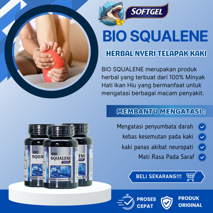 STOK TERBATAS Obat Neuropati Perifer, Telapak Kaki Terasa Panas - Bio Squalene