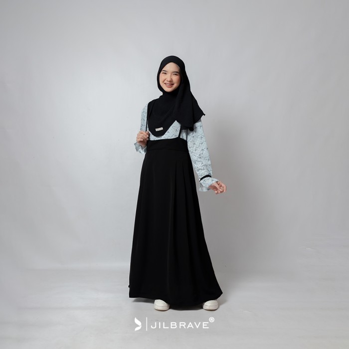 Murah JILBRAVE Kumi Overall Cute Coquette Gamis Inner Motif Pita Korean Style Feminine Casual Non