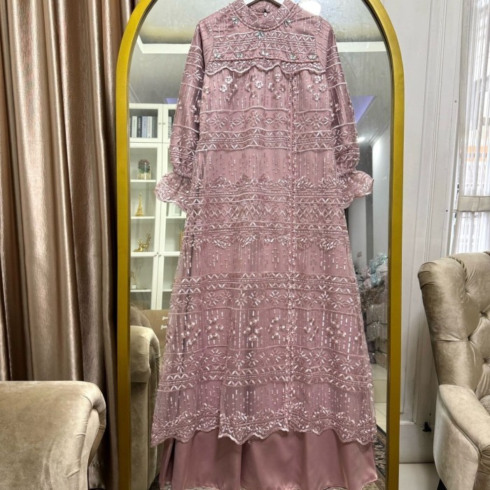 Murah gamis tile lepas pasang model renjana dress premium Non COD