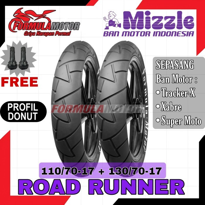 110/70-17 + 130/70-17 Mizzle Road Runner Tubeless - Ban Yamaha Xabre