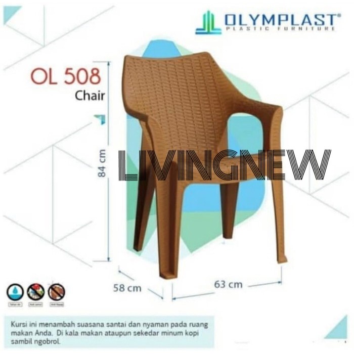Kursi Plastik Sandaran Olymplast Ol 508