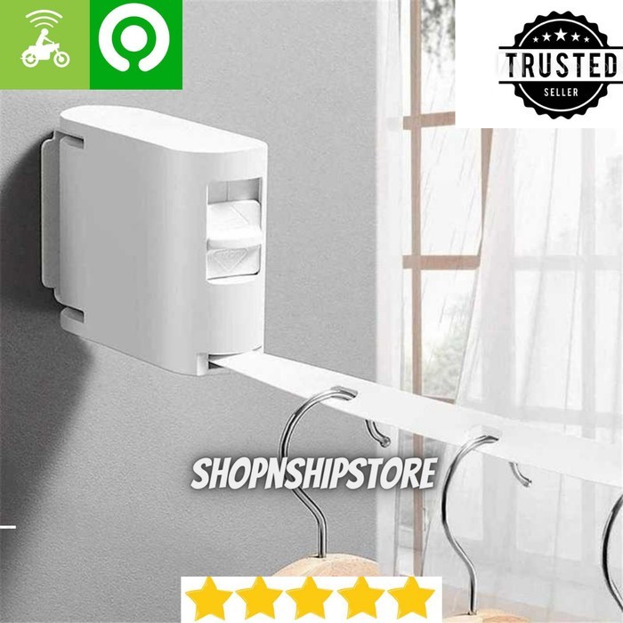 JEMURAN DINDING TEMBOK GANTUNGAN BAJU TARIK PORTABLE TEMPEL DINDING