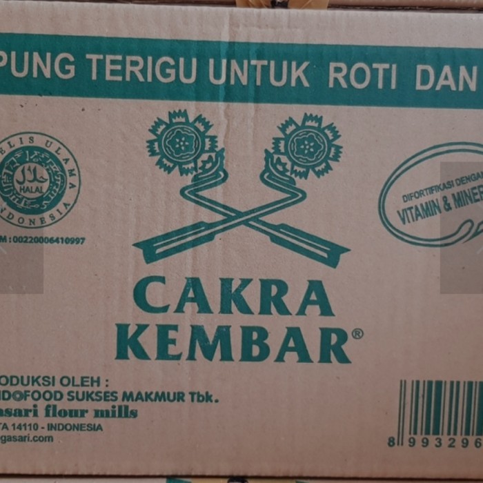 

Tepung Terigu Cakra Kembar Econo dus (12 1kg)