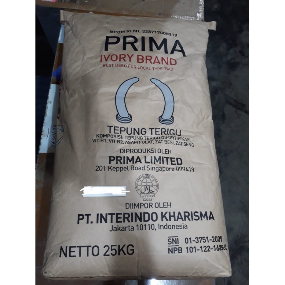 

Prima Ivory Flour / Tepung Ba Pao Bulat uk. 25kg