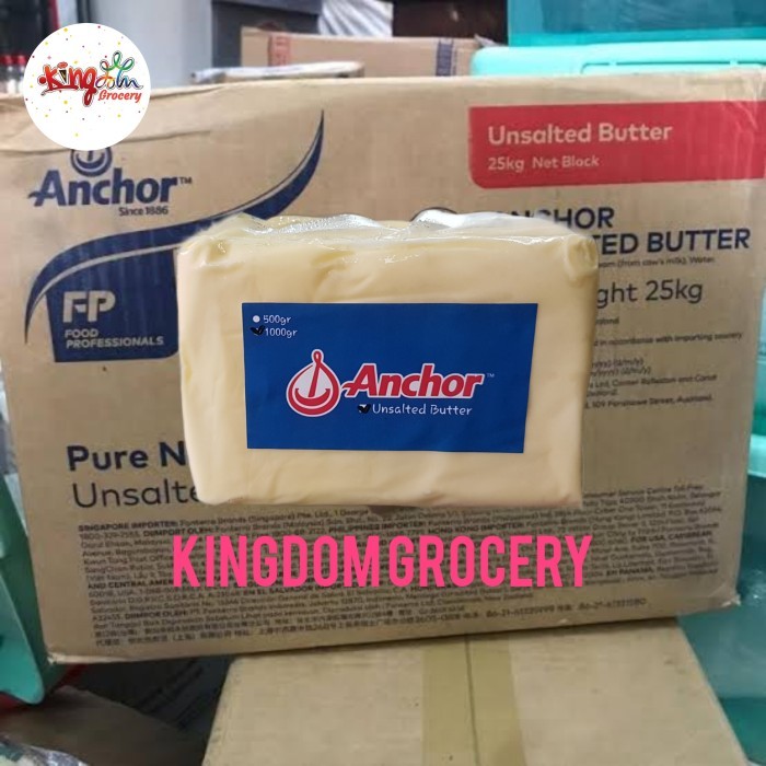 

ANCHOR UNSALTED BUTTER 1KG ORIGINAL/NEW ZEALAND BUTTER/PURE BUTTER
