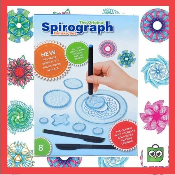 

Promo 27pcs Original Spirograph Design Set Tin Draw Drawing Kids Art