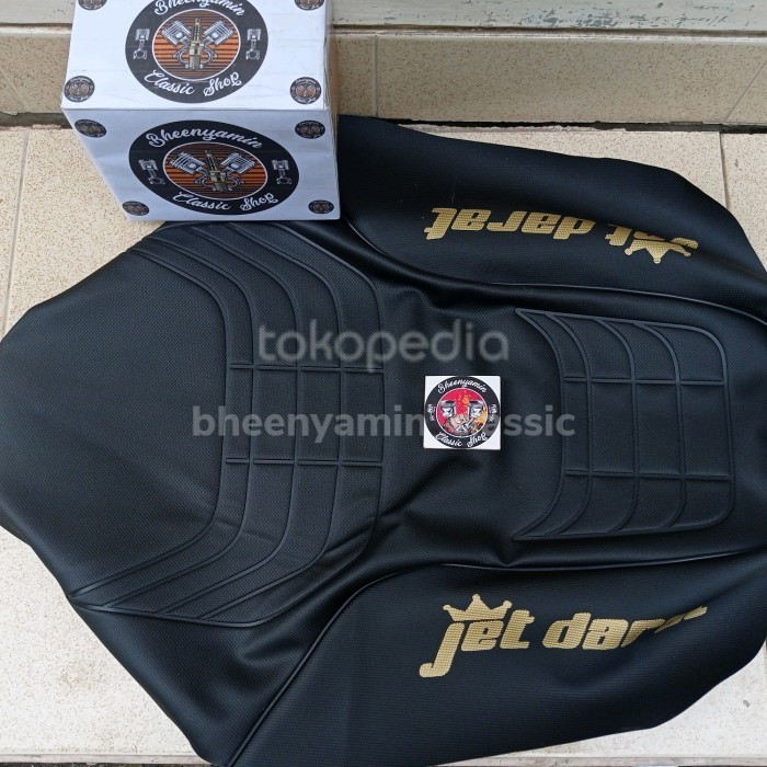 Sarung Cover Kulit Jok Sedel Yamaha Rx King Rxking Jet Darat Lis Hitam Barang Langka