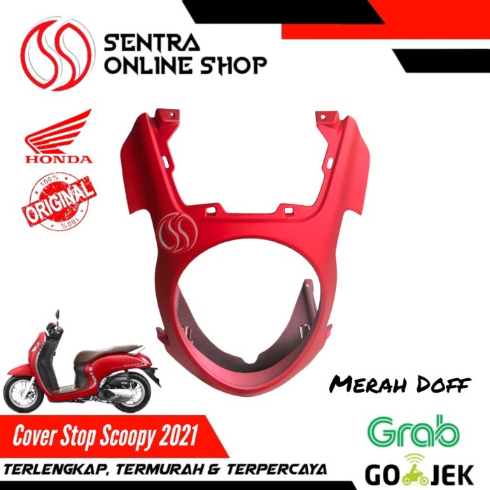 Cover Rr Stop Cover Stop Scoopy 2021 New Merah Doff Dop Original Barang Langka