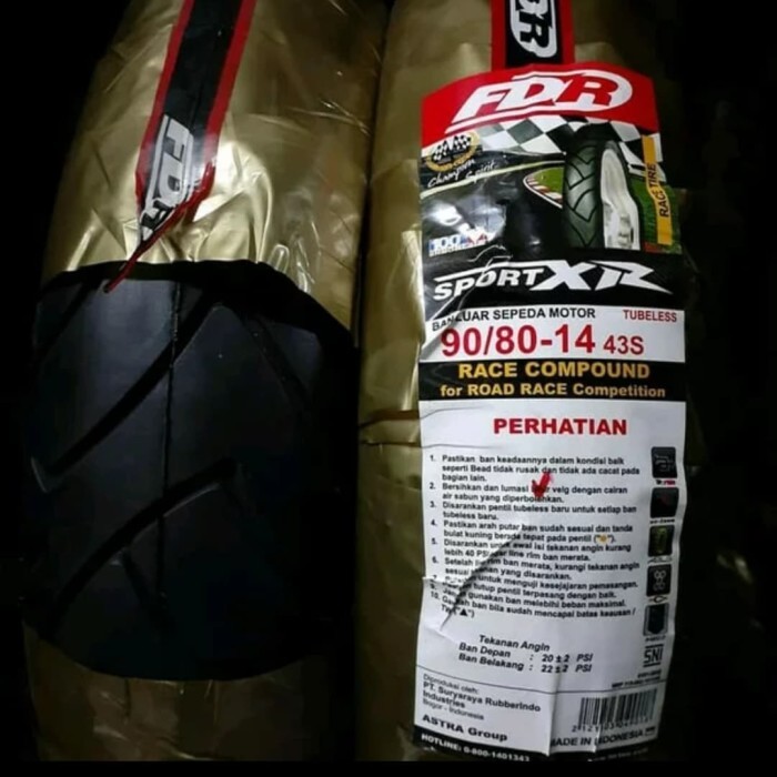 Ban Luar Tubeless 90 80 14 Sport Xr Fdr Soft Compound Barang Langka