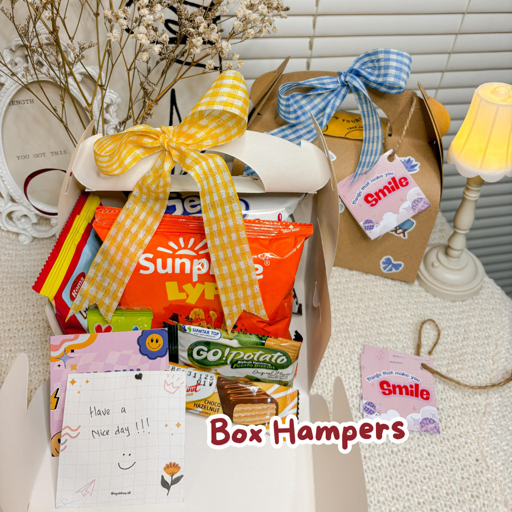 

NGOKHEY BOX HAMPERS UNIK LEBARAN / WISUDA / ULANG TAHUN / HAMPERS MURAH / HANTARAN/ SOUVENIR