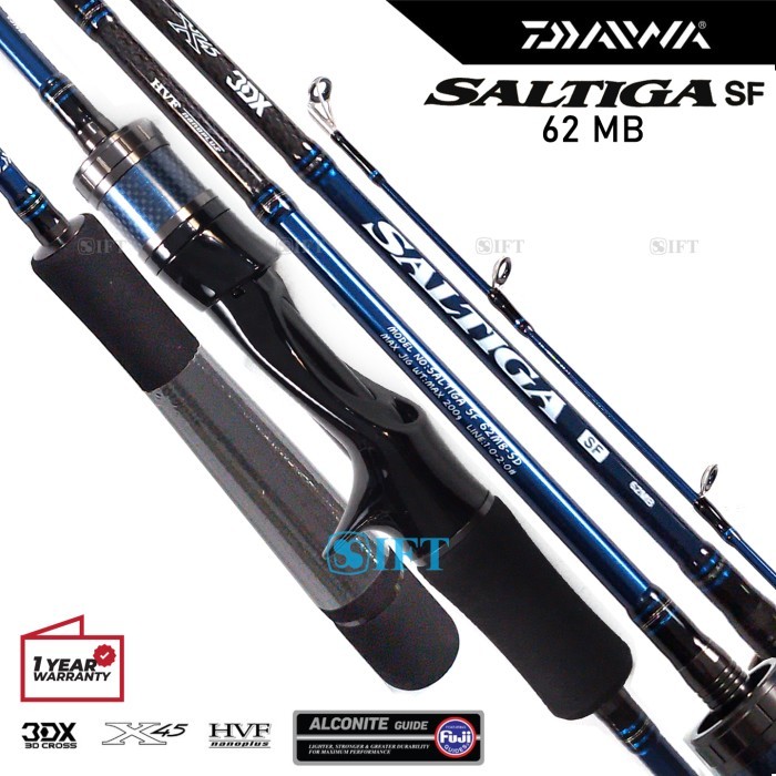 Joran Jigging Oh Daiwa Saltiga Sf 62Mb One Piece Fuji Guides+Seat