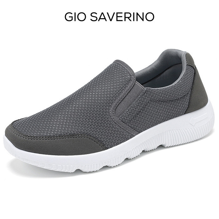 Sepatu Pria Gio Saverino Slip On Sneakers Tanpa Tali Pria