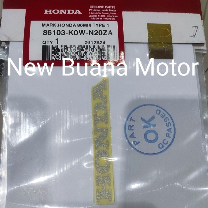 Stiker Mark Honda Adv 150 Adv 160 Silver 86103-K0W-N20Za Barang Langka
