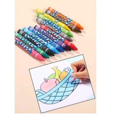 

Pensil warna set 46 pcs kartun Frozen Kitty crayon set kotak melukis