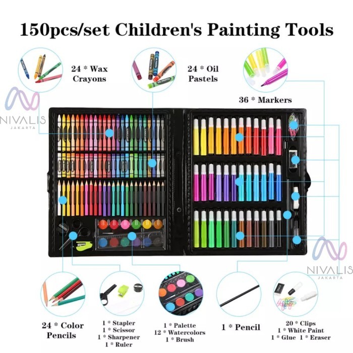 

Pensil Warna Set 150 Pcs / Crayon iSi 150pcs / 150 Piece Art Set