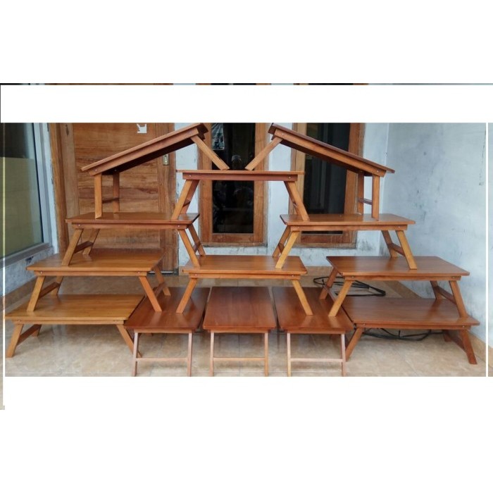 Meja Tpa Lipat - Meja Belajar Mengaji - Alas Baca Al Quran - Al-Quran