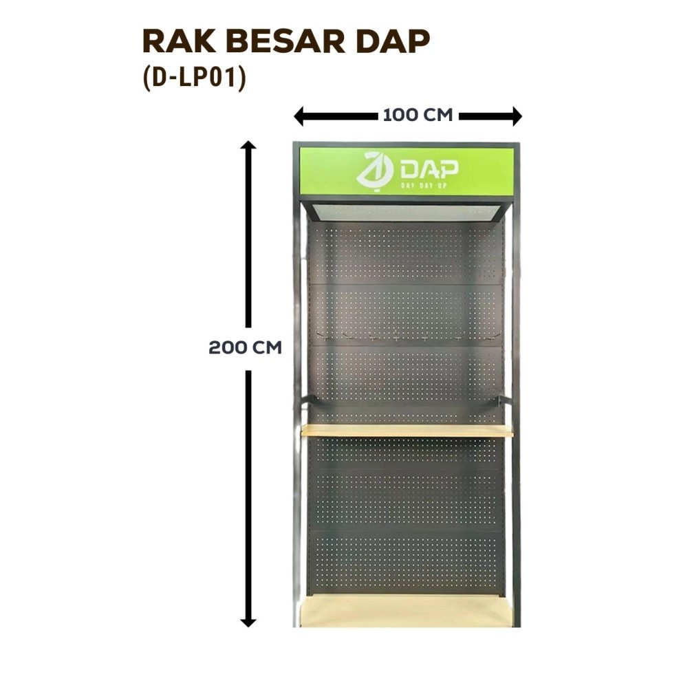 Rak Dap Sedang / Rak Pajangan Accessories 200 X 100 X 30 Cm Rak Dap