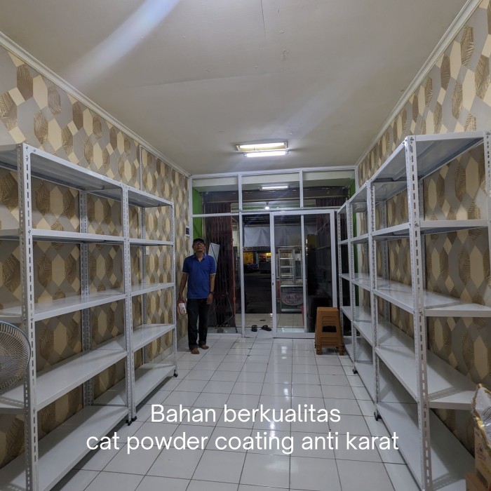 Rak Besi 5 Susun 40 X 100 X 200 Cm Rak Gudang Serbaguna