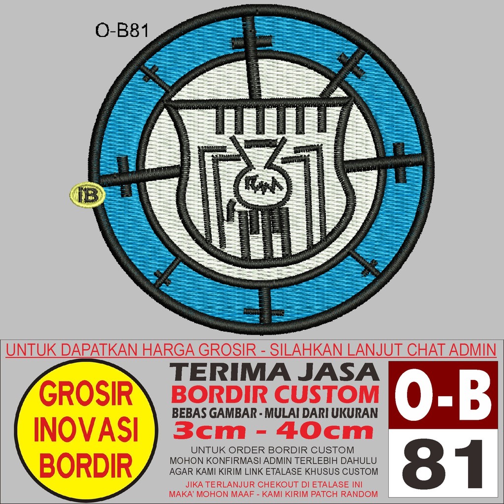 PATCH BORDIR O-B81 LOGO PERSEMA MALANG - GIB REVIEW/TESTIMONI