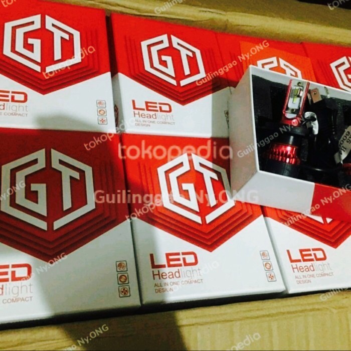 Paket Lampu Utama Dan Foglamp. Led Gt Super Bright Soket H4 Dan H11