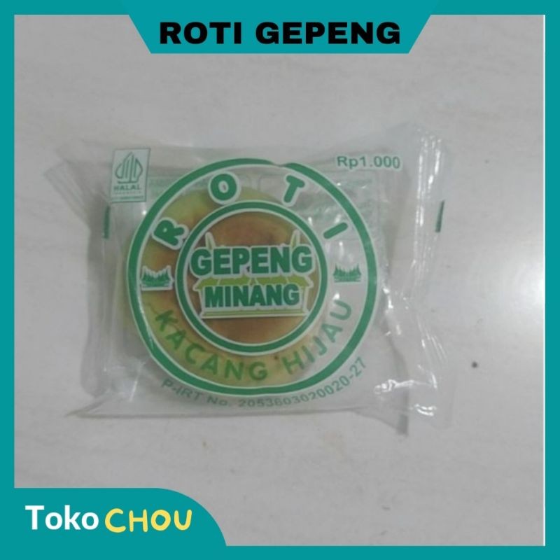 

Roti Gepeng Minang Rasa Kacang ijo isi 10 pcs