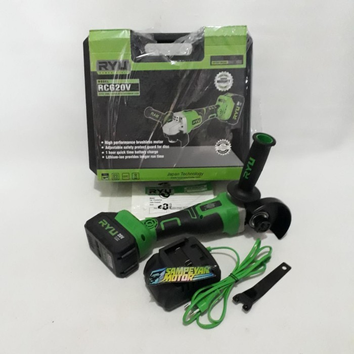 Mesin Gerinda Grinda Tangan Baterai Cordless 20V Ryu Rcg20V Rcg 20V Barang Langka