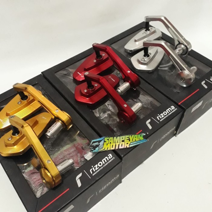 Kaca Spion Sepion Jalu Sh5514 Rizoma Gold Merah Silver Barang Langka