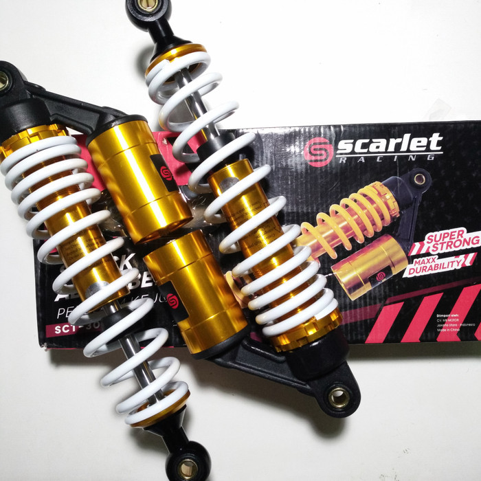 Shock Sok Skok Belakang Variasi Tabung Atas 320Mm Merk Scarlet Barang Langka