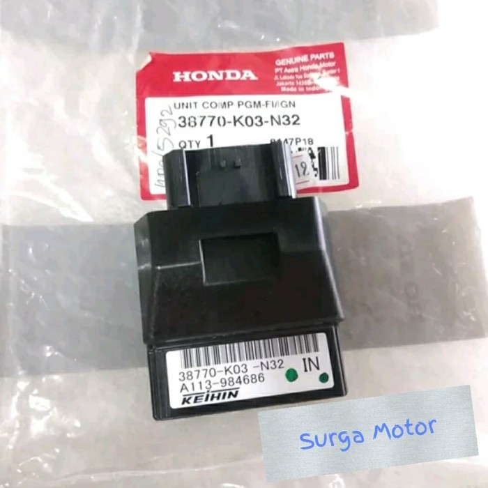 Ecm Ecu Cdi Revo Fi Injeksi Pgm Fi Injeksi Ori Honda Ahm 38770-K03-N32 Barang Langka