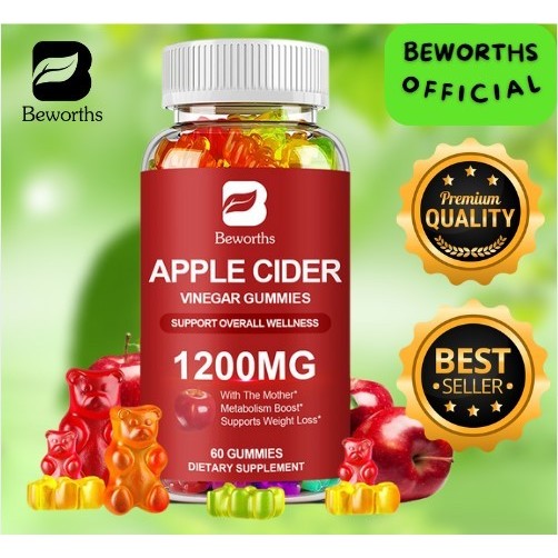 

BEWORTHS Apple Cider Gummies untuk Menurunkan Berat Badan ACV Gummies Mengurangi Kembung