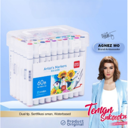 

TERLARIS! Promo!! Deli Color Water-Based Double Tip Marker Spidol Ujung Ganda