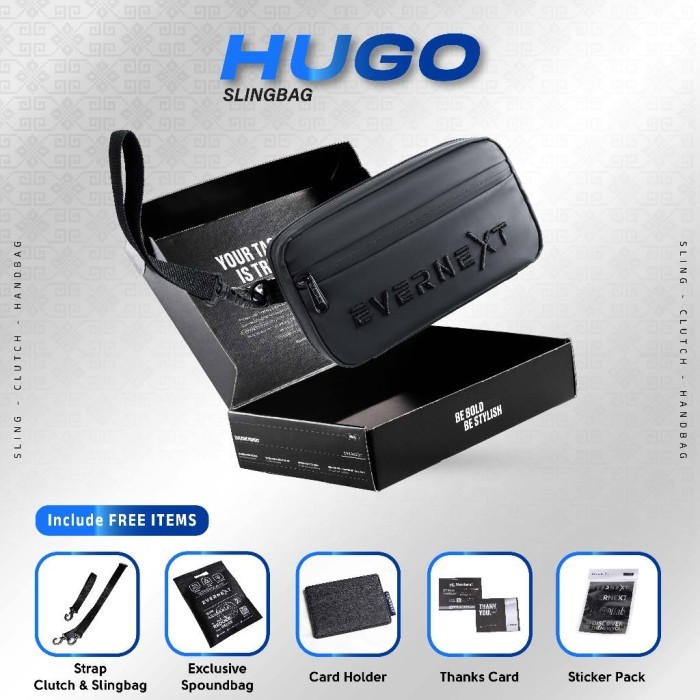 

TERLARIS EVERNEXT - HAND BAG PRIA ANTI AIR MULTIFUNGSI 3 IN 1 SLING BAG PRIA HUGO WATERPROOF CLUTCH