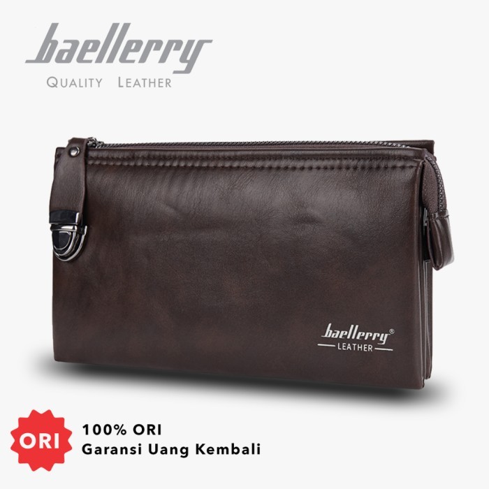 

TERLARIS BAELLERRY S1100 DOMPET PRIA PANJANG TAS TANGAN CLUTCH BAG BAHAN KULIT PU LEATHER PREMIUM