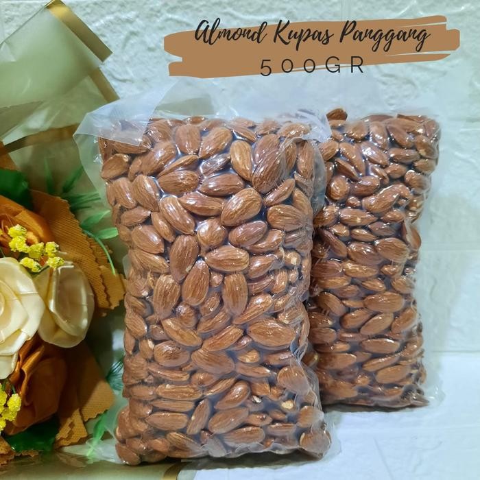 

terbaru !!! almond kupas panggang premium 500gr ready