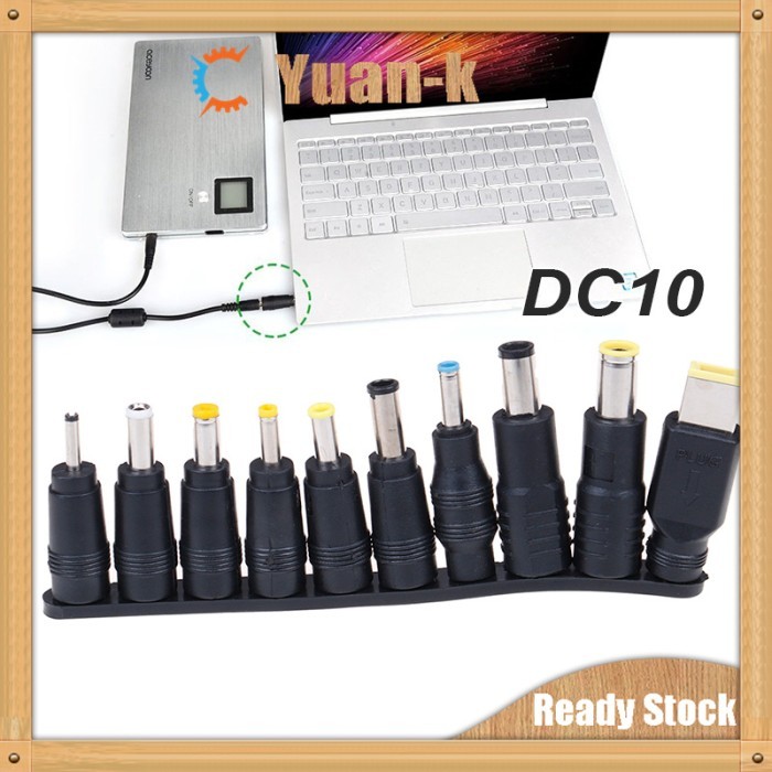 PROMO Jack Charger Laptop 10 In 1 Universal Jack Adaptor Converter Laptop