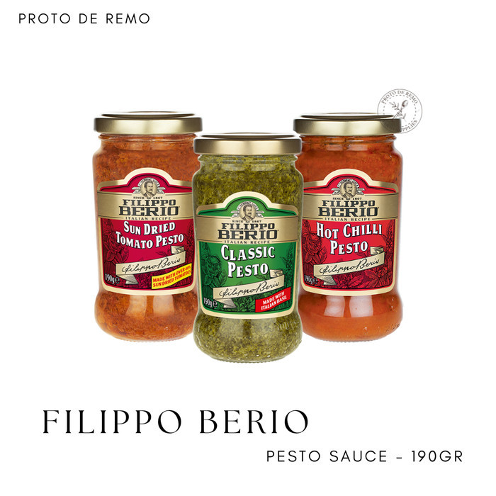 

Filippo Berio Pesto Sauce Classic Sun Dried Tomato Hot Chili Pesto - 190GR