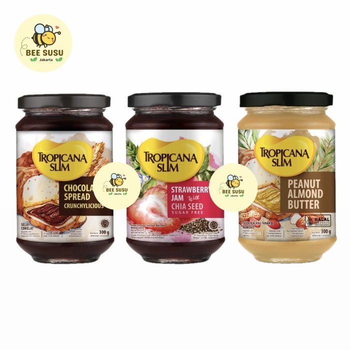 

Tropicana Slim Selai 1 Jar Chocolate Spread 300Gr / Peanut Almond Butter 300Gr / Strawberry Jam