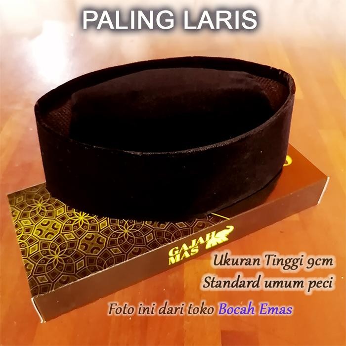 Kopiah Dewasa Gajah Mas Kopiah Hitam Songkok Hitam Polos Peci Hitam