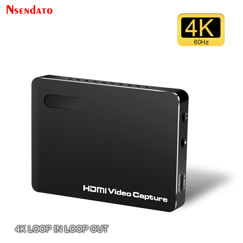 GOODRISE HDMI Video Capture Card USB Type C 4k 60fps HDMI to USB C 3.2 HDMI HDR Video Grabber Record